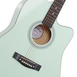 Ashthorpe 41-inch Beginner Cutaway Acoustic Guitar Package (Mint Green), Full Size Basic Starter Kit w/Gig Bag, Strings, Strap, Tuner, Picks