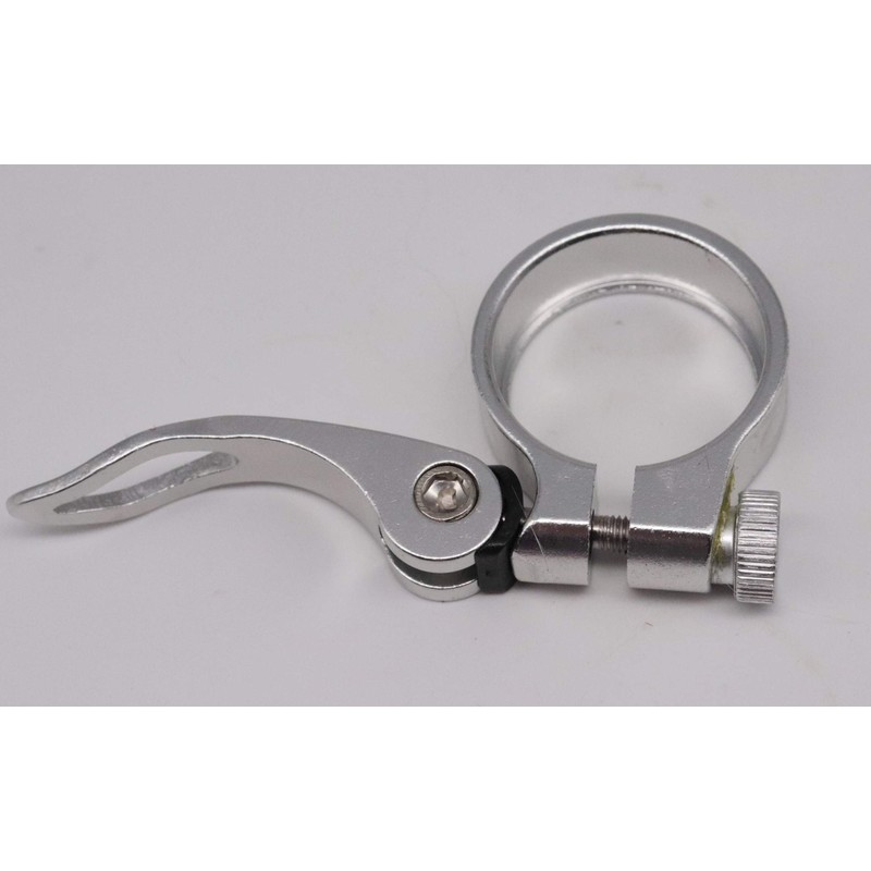 Aluminium bicycle seat clamp complete with quick release saddle clamp