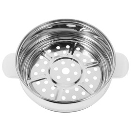 Housoutil Stackable Steamer Insert, Stainless Steel Steamer Basket, Universal Steamer Pan for Home Kitchen Restaurant Steaming Pot (Round)