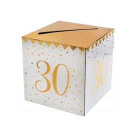 Golden Times 30th Birthday Letter and Card Box