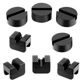 8 Pcs 2 Types Jack Stand Pads Adapter Universal Slotted Frame Rail Pinch Welds Protector Rubber Jack Pad for Jack Stand Accessories