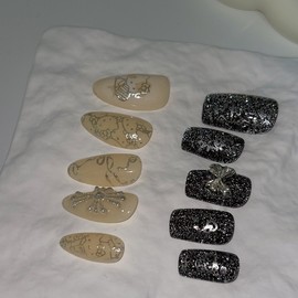[Kitchy] Cat Aurora Magnet (9 Colors) Handmade Nail Paddy Tip - 6. Midnight Black (87) / [키치뽀짝]고양이 오로라 자석 (9컬러)수제네일 패디팁 - 6.미드나잇 블랙(87)