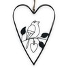 Set of 3 Wire Hanging Ornaments for Hanging, Black (Heart