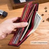 BULLCAPTAIN RFID Wallets for Men Slim Bifold Genuine Leather Front