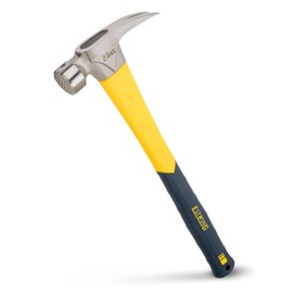 ESTWING Sure Strike Hammer - 23 oz Rip Claw Hammer with Milled Face & Fiberglass Handle - MRF23LM
