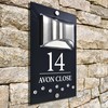 Custom Signs Solar Illuminated Modern Anthracite House Number Sign 24cm