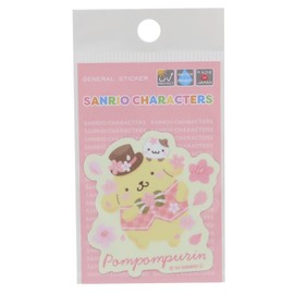 Pompompurin [Die Cut Sticker] Mini Sticker/Sparkling Sakura Sanrio