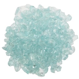 LUSTERING High Luster Crushed Glass Glitter, Broken Glass, Glass Chips for Crafts DIY Epoxy Resin Art, Nail Art, Jewelry Making,Geode Painting, 3-6mm,200g/7oz (Aqua)