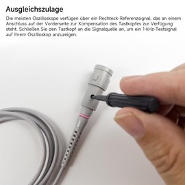 OWON Universal Oscilloscope Probe Kit, 200MHz Oscilloscope Clip Probes with BNC Test Lead Kit, Universal Oscilloscope Probe Can be Adjusted by 1x or 10x Slide Switch for Oscilloscope