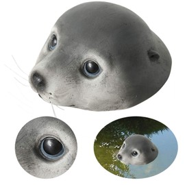 LS-LebenStil Decorative object floating animal seal Fred 17 cm seal head garden figure pond decoration