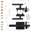 Goaylate Double Sided Gate Latch Aluminum, Heavy Duty Black Fence