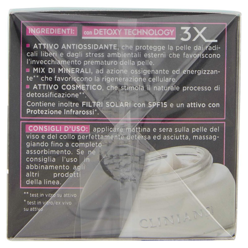 CLINIANS | Anti-Falten-Reinigungsbehandlung, Detox, Dermatologisch Getestet, Made in Italy, 50