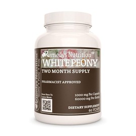 Remedy's nutrition White Peony | 1,000 mg, 60 Vegan Capsules Herbal Dietary Supplement | Two Month Supply