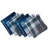 BonjourMrsMr Men's Handkerchies Soft Cotton Hanky Pocket Square Size 17inch