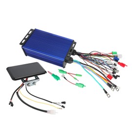 REBEKAMODS Brushless Controller 36V 48V 52V 60V 72V 84V 350W-3000W 60A E-Bike Brushless Motor Controller for Electric Bicycle Scooter, Come with LCD Speedometer Display 10 Functions