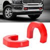 BESTZHEYU 2PCS Red Front Tow Hooks Covers Compatible with RAM