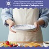 30 Count Large Paper Plates 10 Inch, Blue Floral Disposable
