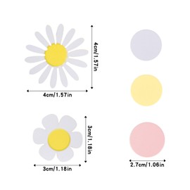 Disnace 100 Pcs Daisy Confetti Birthday, Table Confetti for Birthday Decoration, Baby Shower Decoration Confetti, Flowers Daisy Decoration, Daisy Party Decorations for Flower Party Engagement (Pink)