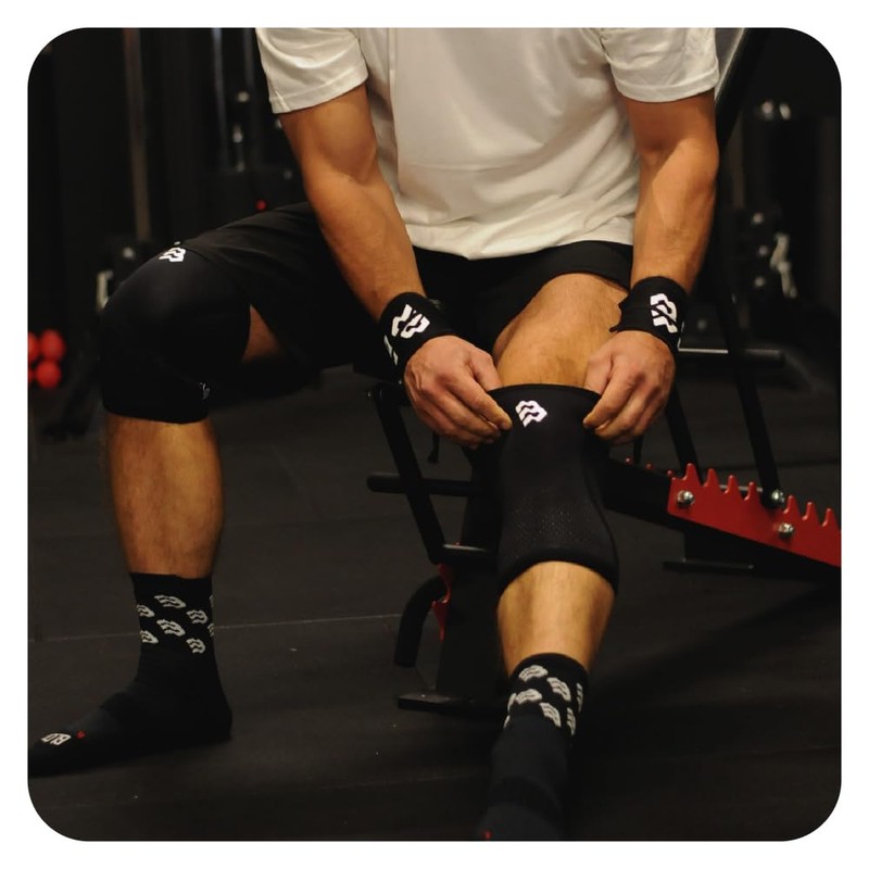 BLOR Knee Pads 2.0 Black 5.7mm Ideal for Powerlifting in