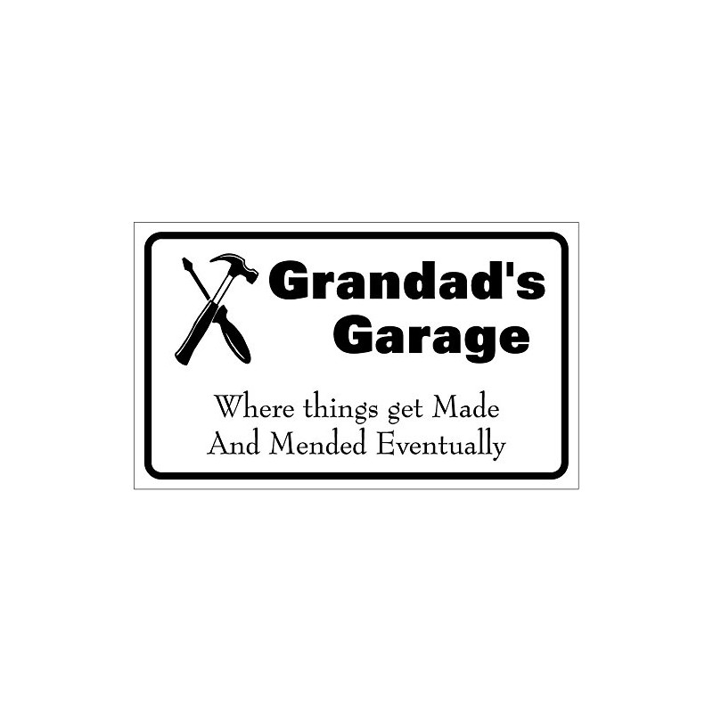 Grandad's Garage Sign Novelty Gift Garage Workshop Fathers Day Present