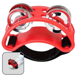 ozgram Foot Tambourine [Red] Foot Percussion, Foot Tambourine, Cajon, Acoustic Footbell, Performance, Musical Instrument, Karaoke, Elevate