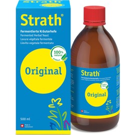 Strath Suplemento Líquido Salud Intestinal – 61 Nutrientes Vitales: Vitaminas, Minerales, Aminoácidos – Tónico de Levadura Herbal Suiza – Energía y Digestión Natural – 500 ml