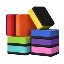 PRZRU Mini Dry Erase Eraser, 8 Pack Magnetic Whiteboard Dry Erase Erasers- Ideal for Kids, Teachers and Classroom Supplies(Mixed Colours, 2 x 2 Inch)