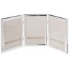 Lawrence Frames Hinged Triple Vertical Metal Picture Frame Silver-Plate with
