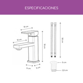 Grifo Monocomando para Lavabo de Baño Línea Akashi – Mezcladora de Acero Inoxidable con Diseño Moderno y Alta Durabilidad con acabado Cromado