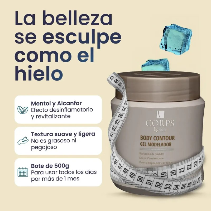 Gel Cryoactive Corps Reductor De Medidas Hinode 2 Frascos