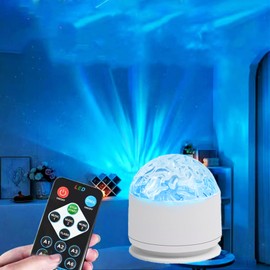 Neioaas 2 in 1 Northern Lights Projector, 16 Color Aurora Night Light Projector,Remote Galaxy Light Projector,USB Recharge Ocean Wave Projector for Playroom Birthday Kids Teen Gift (Aurora & Wave)