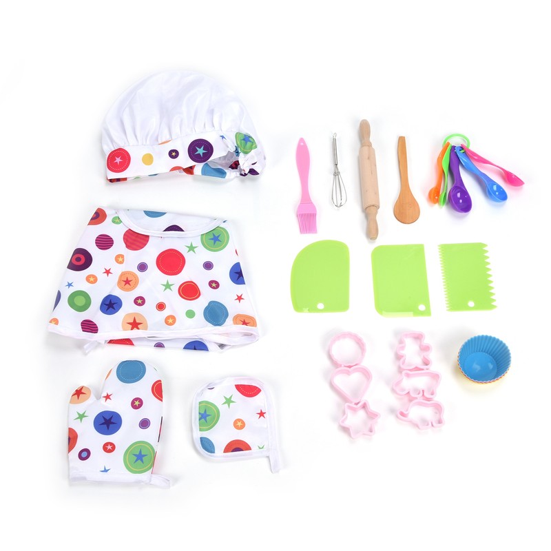 26 Pcs Children Chef Set Washable Safe Kids Chef Role