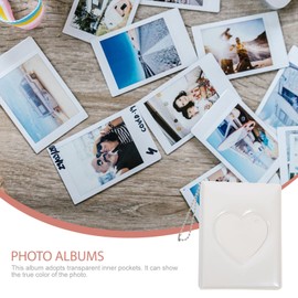 PRETYZOOM Heart Pendant Photo Album 3 Inch Small Photo Book for Kids Portable Scrapbook Binder