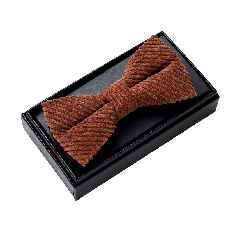 MASADA Mens Retro Corduroy Bow Tie Pre-tied Fully Adjustable Handmade