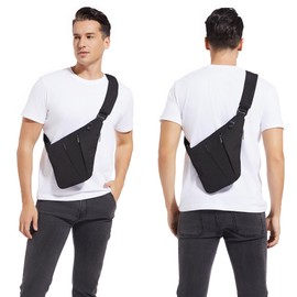 VADOO Personal Flex Bag, Anti-theft Crossbody Bag for Travel Left Shoulder Sling Bag for Women and Men