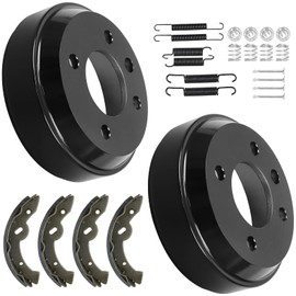 Golf Cart Yamaha Brake Drum/Hub Kit Fit 1993-2006 G14, G16, G19, G22 Models Gas/Electri, Brake Drums&Brake Shoes&Bendix Brake Shoes Spring Kit, OEM JU0-G6521-00-00, JN6-F5331-01-00, JG5819G-00