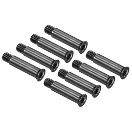 PATIKIL 34mm Inline Axle Screws, 8 Pack Shaft Hex Socket Screw Replacement Fastening Aluminum for Skates Roller, Black