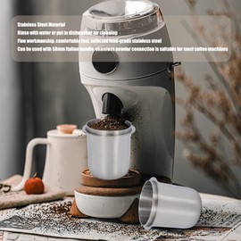 Coffee Bean Dosing Cup 150ml 58mm Dosing Cup, Stainless Steel Espresso Dosing Cup, Portafilter Dosing Cup Espresso Coffee Accessrioes for Breville Barista Express(silver)