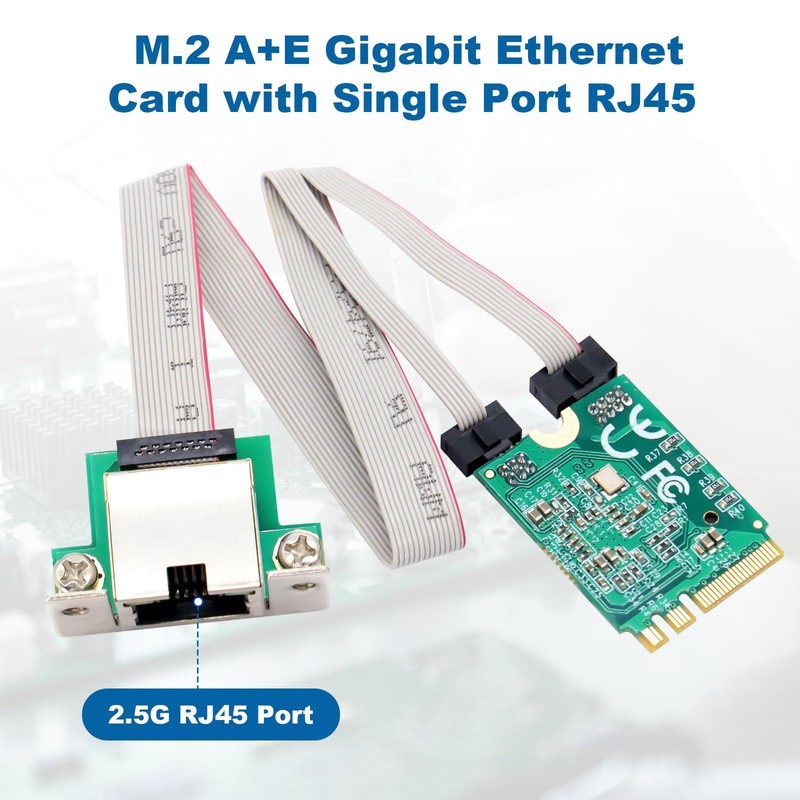 M.2 2.5G Gigabit LAN Ethernet Card, M.2 Key A+E 2.5