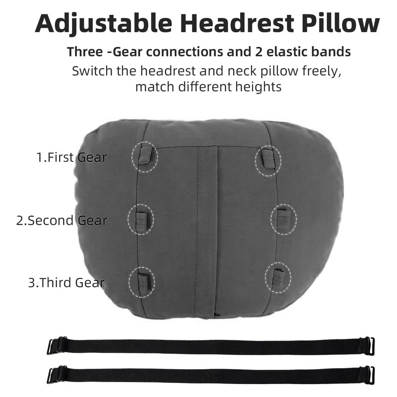 Phxoinu 2 Pcs Car Headrest Neck Pillow for Driving,Universal Premium
