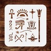 Stencil Company Egyptian Symbols Stencil, 16.5 x 16.5 cm (M)