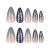 MISUD Almond Press on Nails Medium Fake Nails Glossy Glue
