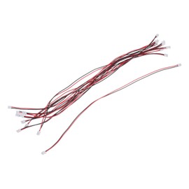 MECCANIXITY 10 Pcs Mini Micro 2-Pin Connectors 300 mm Wires 2 mm Balance Plug Sockets 26AWG Male Connector Socket for Plug Lights and 3D Printers