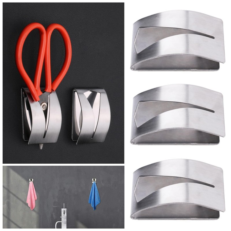 TorSor 3 Pack Kitchen Shears Holder Wall Mount Adhesive Kitchen