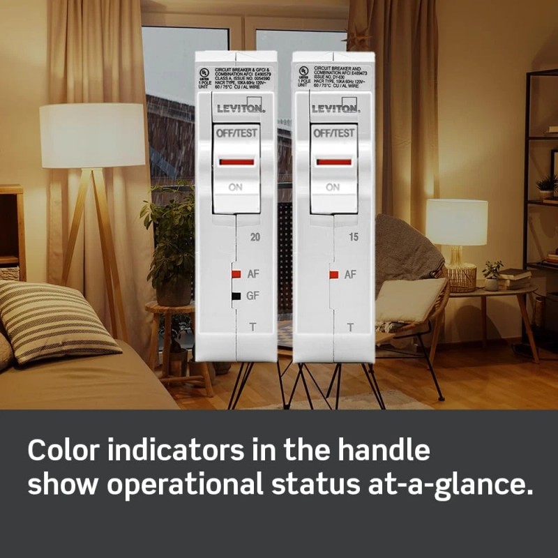 Leviton 20 Amp 1 Pole Circuit Breaker Plug on for