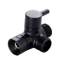Shower Diverter Valve – G1/2 Solid Brass 3 Way Shower Diverter Valve for Hand Held Showerhead, Black