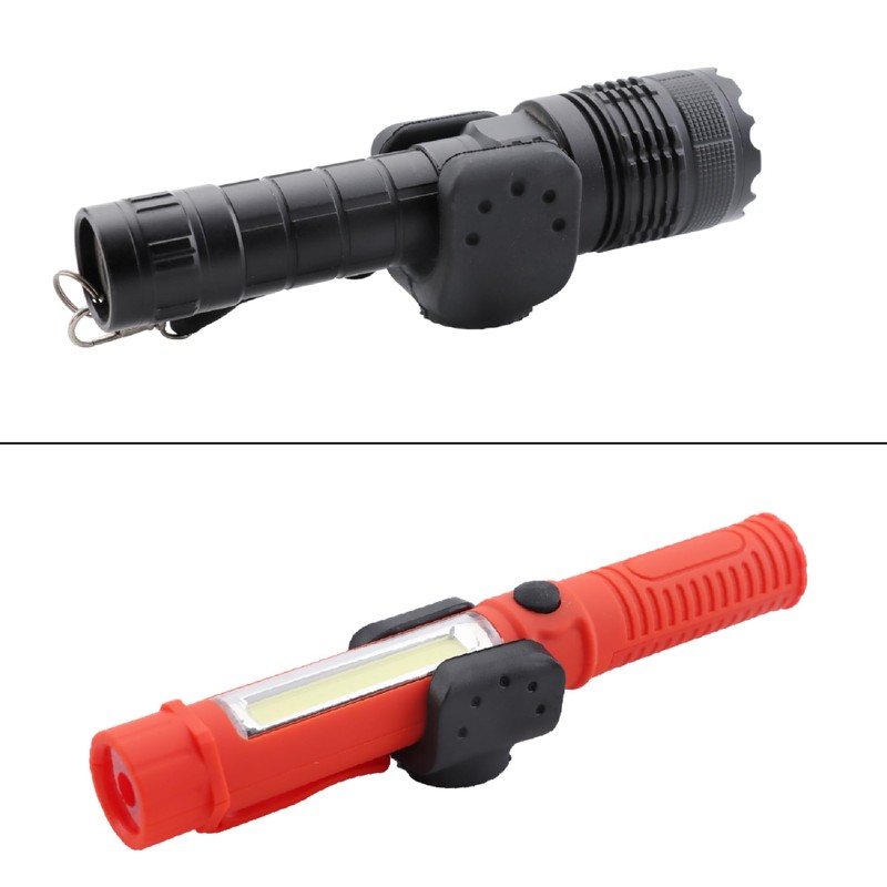 6 Pieces Flashlight Mounting Brackets, Torch Holder with Screws for