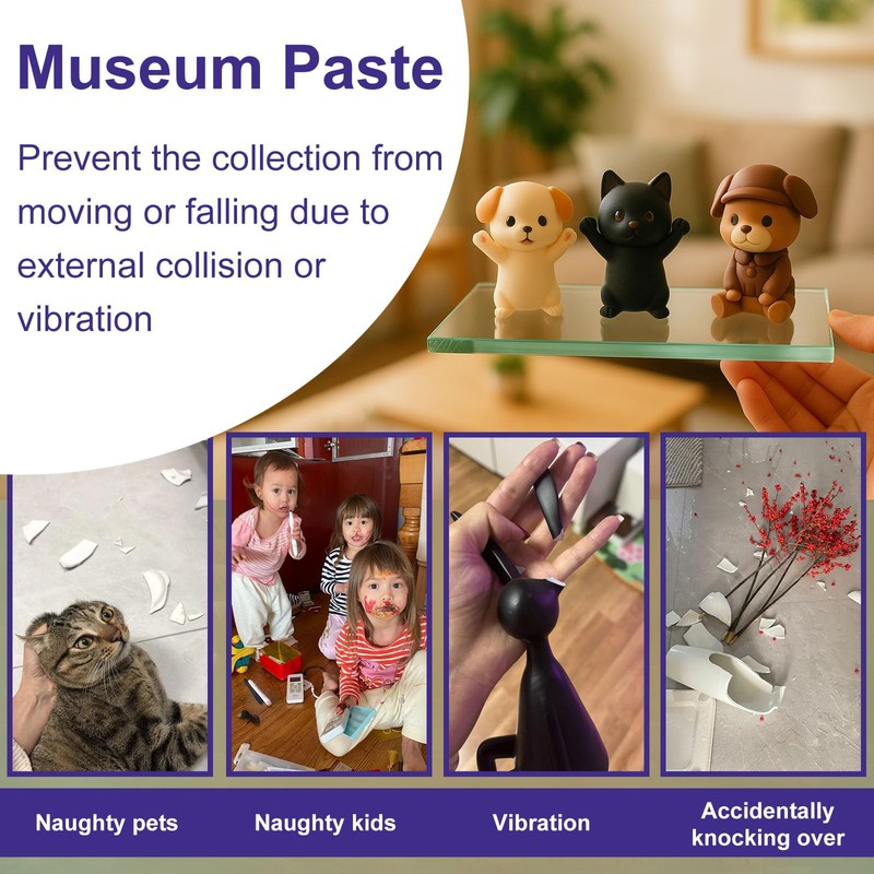 EIGTWEN 4oz Clear Museum Paste, Museum Paste Clear Removable, Excellent