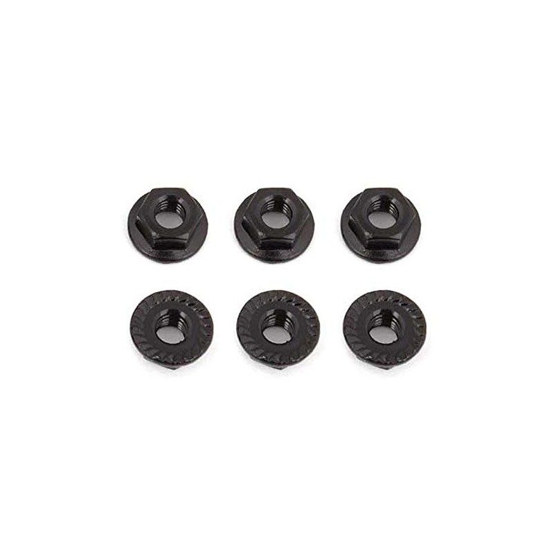 Team Associated Nuts M4 Serrated Nuts, ASC91738
