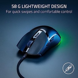 Razer Cobra Mouse para Juegos con Cable: Peso 58g - Interruptores Ópticos Gen-3 - Iluminación Chroma RGB con Luz Inferior - Sensor Óptico Preciso De 8500 dpi - Pies De Ratón 100% PTFE - Negro